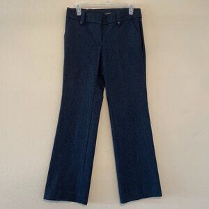 LOFT Marisa Trouser Dress Pants Navy Tweed Petite 2
